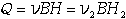 Q=vBH=v2BH2