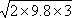 SQR(2*9.8*3)